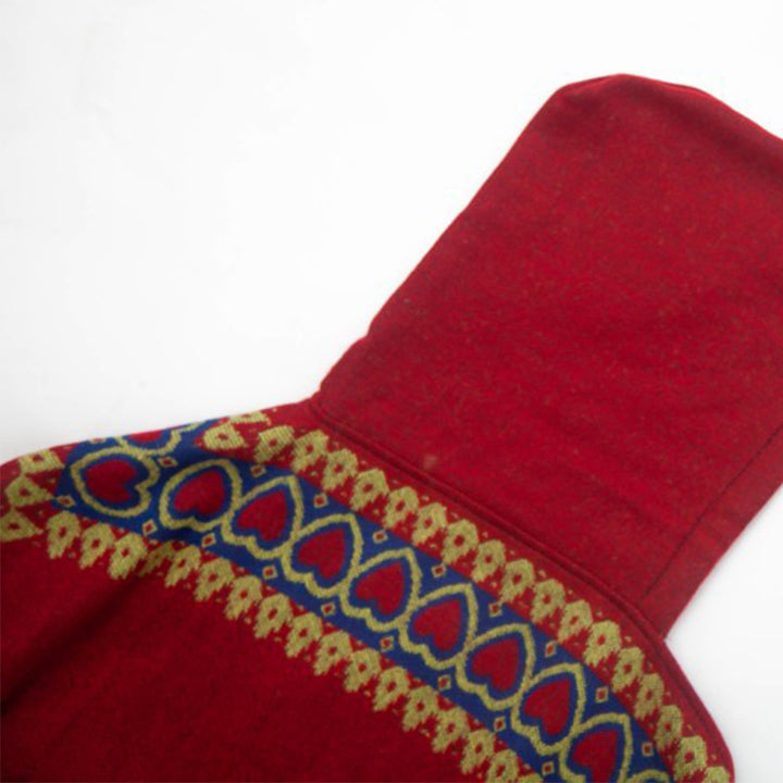 Buddha Stonesチベットショール レッドラブハートタッセルフード付きマント 冬用 快適 旅行用スカーフ ラップ - image 22