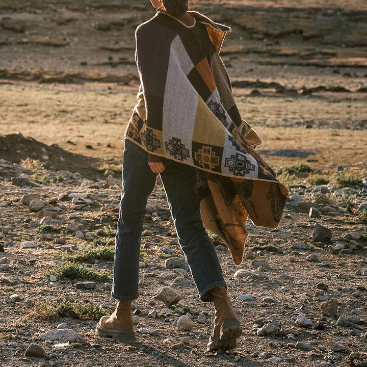 Buddha Stonesチベットショール鹿花瓶幾何学模様冬用快適トラベルスカーフラップ - image 5