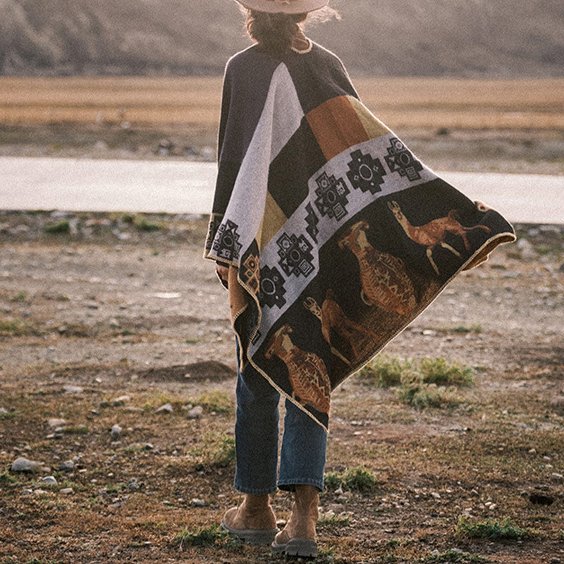 Buddha Stonesチベットショール鹿花瓶幾何学模様冬用快適トラベルスカーフラップ - image 12