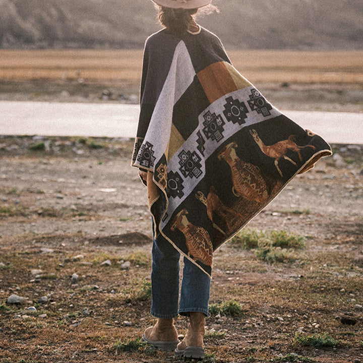 Buddha Stonesチベットショール鹿花瓶幾何学模様冬用快適トラベルスカーフラップ - image 12