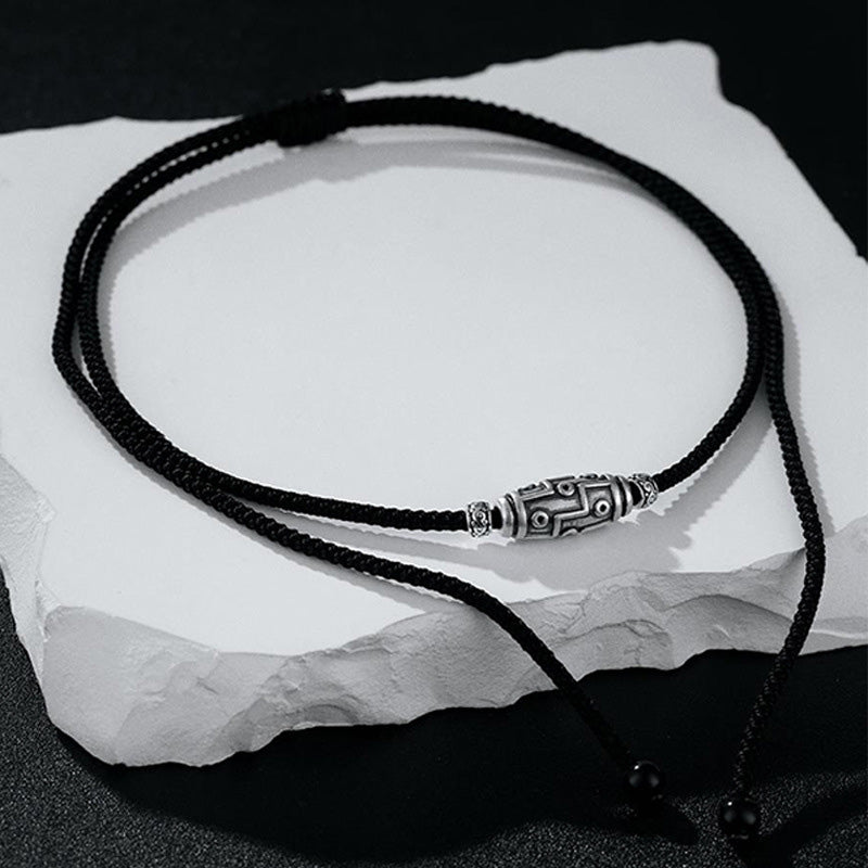 Buddha Stones999スターリングシルバー 九眼天珠 ビーズ模様 保護ロープネックレスペンダント - image 3