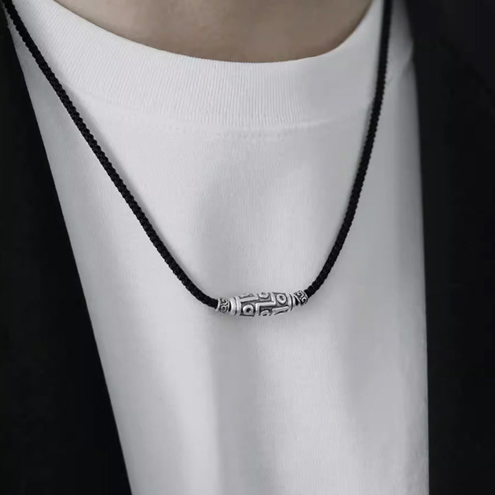 Buddha Stones999スターリングシルバー 九眼天珠 ビーズ模様 保護ロープネックレスペンダント - image 11