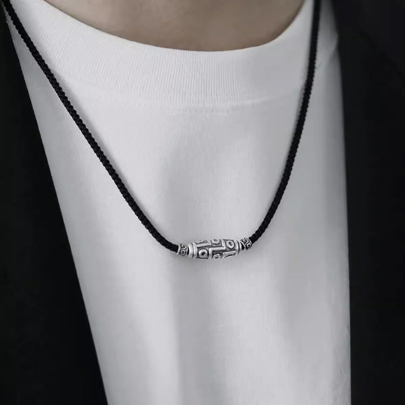 Buddha Stones999スターリングシルバー 九眼天珠 ビーズ模様 保護ロープネックレスペンダント - image 11