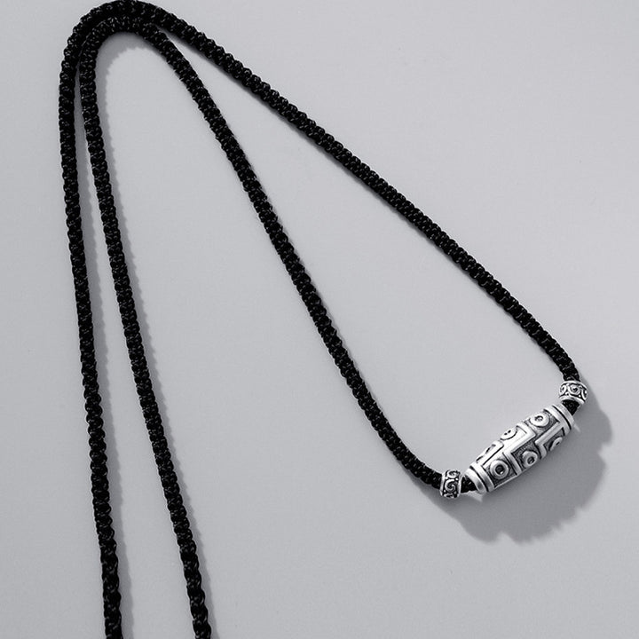 Buddha Stones999スターリングシルバー 九眼天珠 ビーズ模様 保護ロープネックレスペンダント - image 8