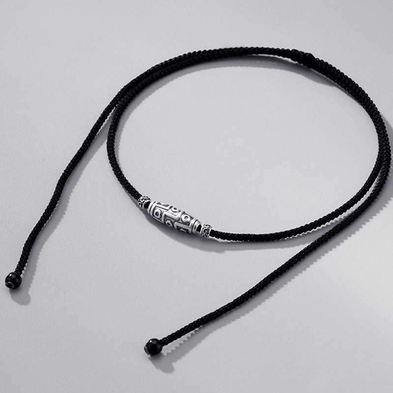 Buddha Stones999スターリングシルバー 九眼天珠 ビーズ模様 保護ロープネックレスペンダント - image 9