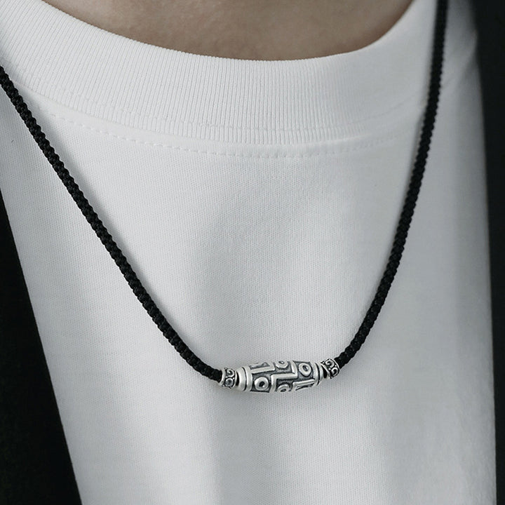 Buddha Stones999スターリングシルバー 九眼天珠 ビーズ模様 保護ロープネックレスペンダント - image 12