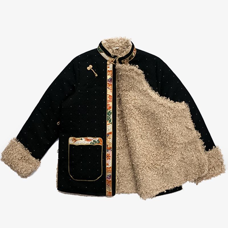 Buddha Stonesチベット衣装ラサフリース裏地付きトップス冬物女性服 - image 1