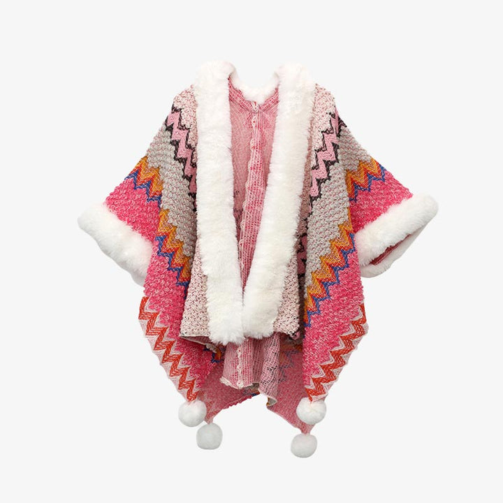 Buddha Stonesチベットのマルチカラーの波線ニットストライプショールコート冬用快適トラベルスカーフラップ