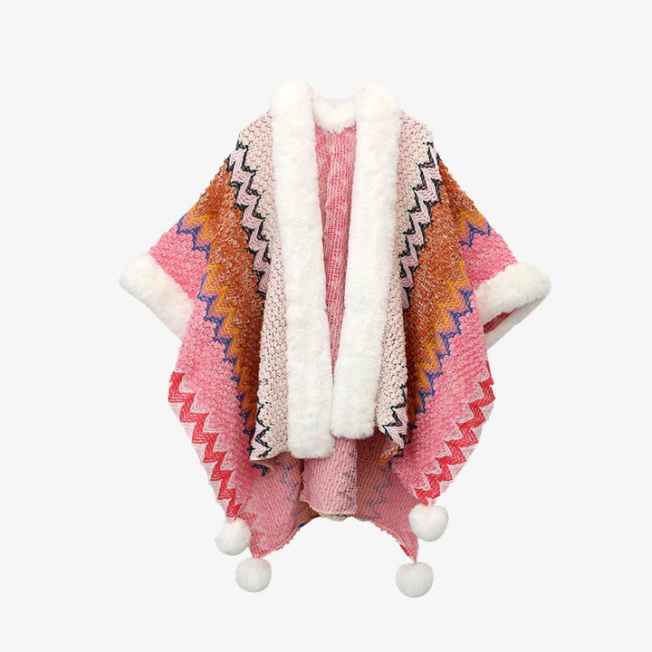 Buddha Stonesチベットのマルチカラーの波線ニットストライプショールコート冬用快適トラベルスカーフラップ