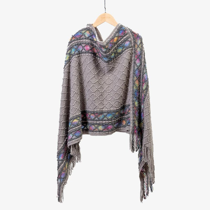 Buddha Stonesチベット カラフル ストライプ 菱形 パターン ショール タッセル プルオーバー 冬 快適 旅行用 スカーフ ラップ