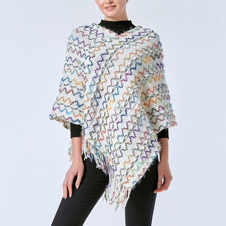 Buddha Stonesチベット カラフル ストライプ ショール タッセル プルオーバー 冬 快適 旅行用 スカーフ ラップ - image 32