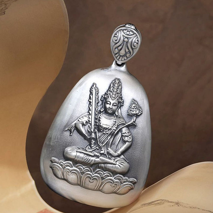 Buddha Stones999 スターリングシルバー 中国十二支 出生仏 般若心経 刻印入り 守護ネックレス ペンダント