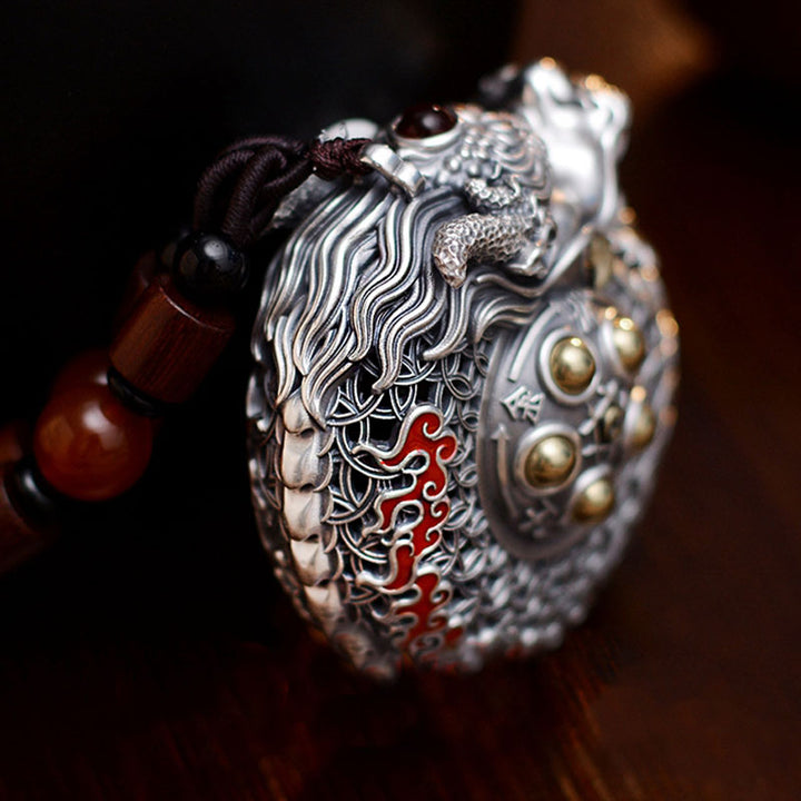 Buddha Stones999 スターリングシルバー 龍年 回転ボール 五行 銅貨 強さ 吊り下げ装飾 - image 2