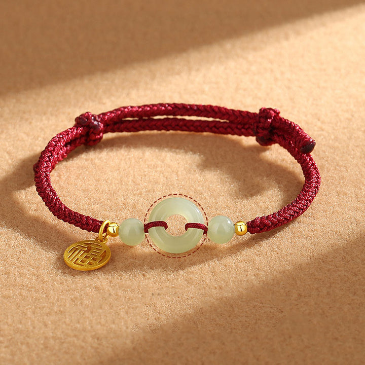 Buddha Stones925スターリングシルバー和田翡翠平和バックルフーキャラクターチャーム豊穣ブレスレット