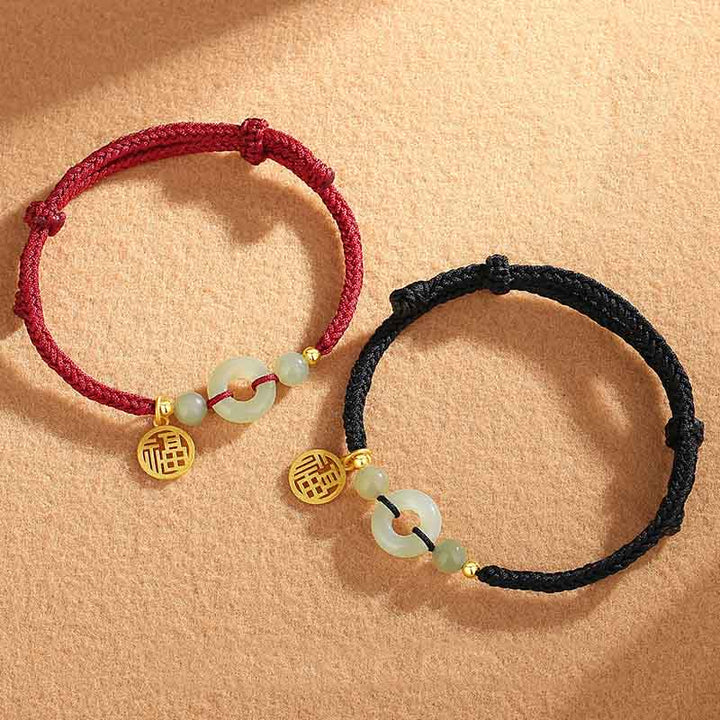 Buddha Stones925スターリングシルバー和田翡翠平和バックルフーキャラクターチャーム豊穣ブレスレット