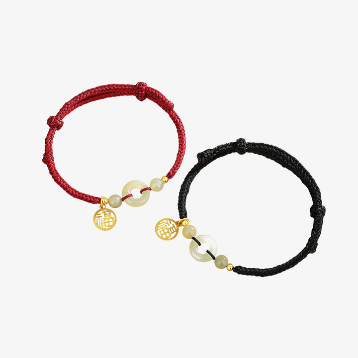 Buddha Stones925スターリングシルバー和田翡翠平和バックルフーキャラクターチャーム豊穣ブレスレット