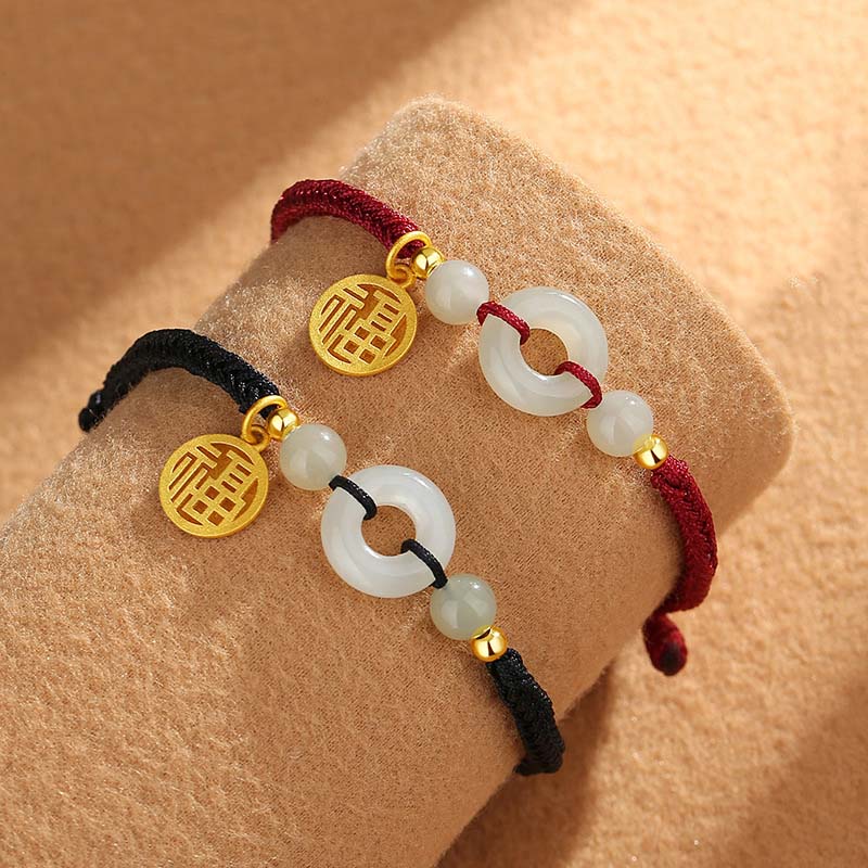 Buddha Stones925スターリングシルバー和田翡翠平和バックルフーキャラクターチャーム豊穣ブレスレット