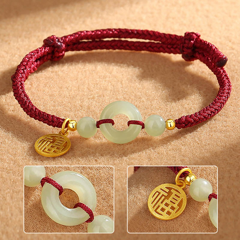 Buddha Stones925スターリングシルバー和田翡翠平和バックルフーキャラクターチャーム豊穣ブレスレット