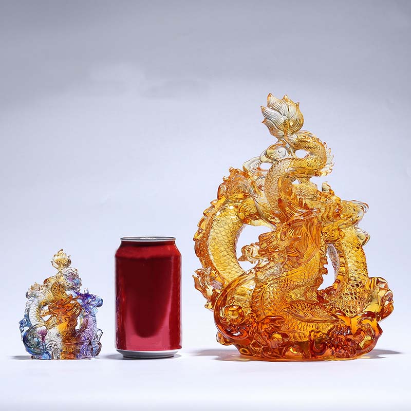 Buddha Stonesの年 ハンドメイド リュウリ クリスタル アートピース 保護 ホーム オフィス 装飾 ベース付き