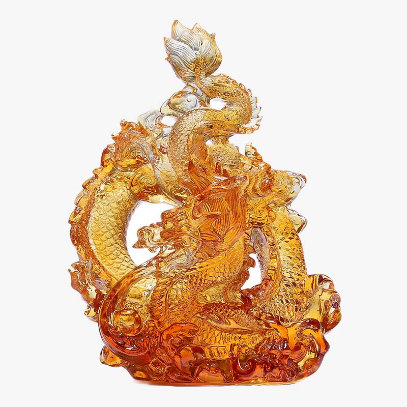 Buddha Stonesの年 ハンドメイド リュウリ クリスタル アートピース 保護 ホーム オフィス 装飾 ベース付き