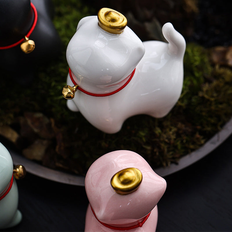 Buddha Stonesミニ招き猫インゴットティーペット陶器ホームデスク置物装飾 - image 11