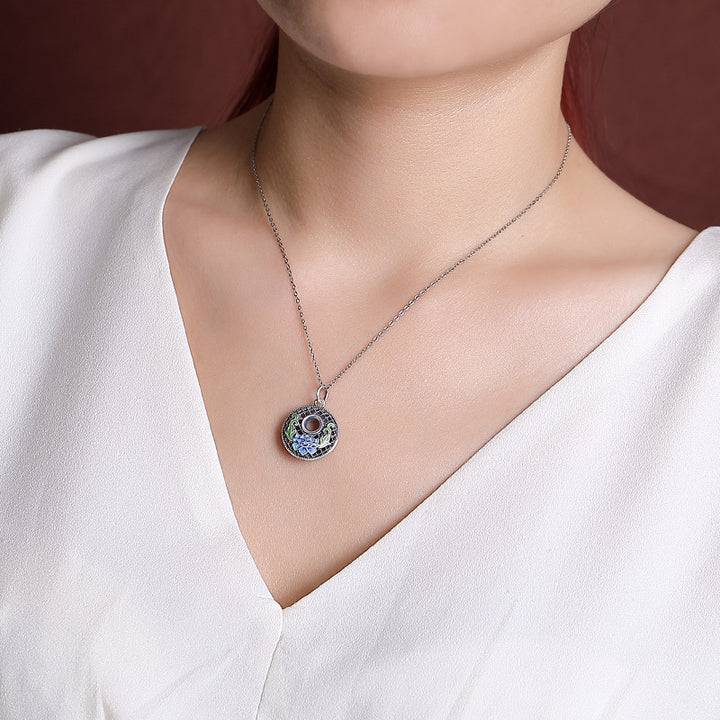 Buddha Stones999 スターリングシルバー 鯉 風 キャラクター 蓮 平和 バックル 富 ネックレス ペンダント