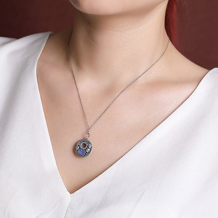Buddha Stones999 スターリングシルバー 鯉 風 キャラクター 蓮 平和 バックル 富 ネックレス ペンダント