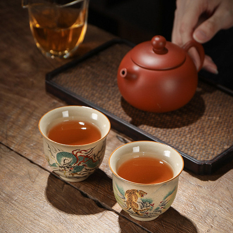 Buddha Stones12干支 陶器 ティーカップ カンフーティーカップ 130ml
