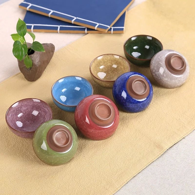 Buddha Stonesかわいい鯉 陶器 ティーカップ カンフー ティーカップ ボウル 45ml