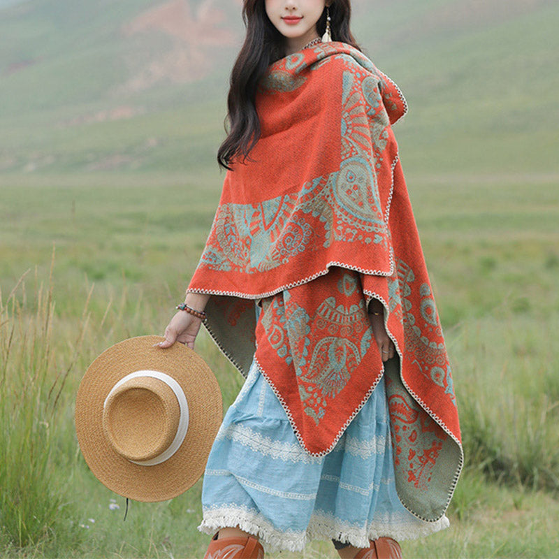 Buddha Stonesチベットショール シンプルな柄 冬用 心地よい旅行用スカーフ ラップ - image 1