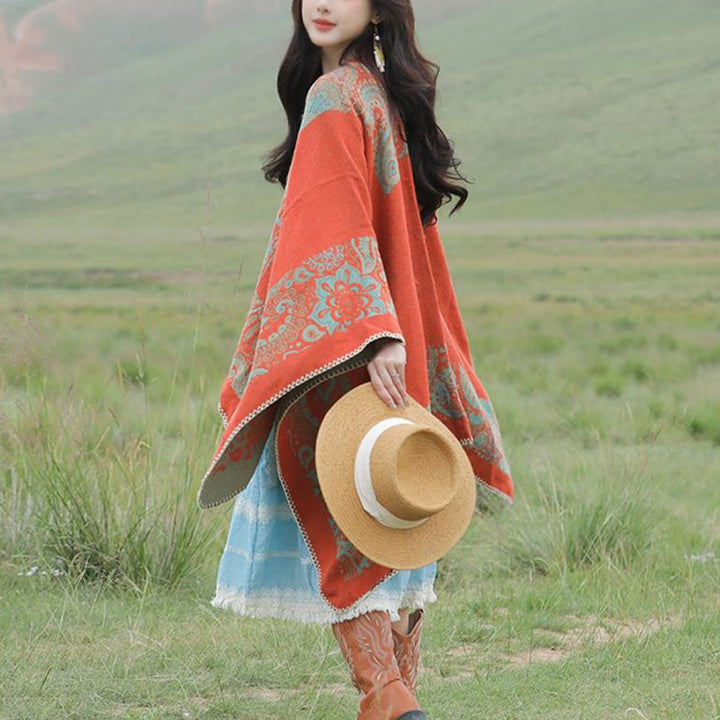 Buddha Stonesチベットショール シンプルな柄 冬用 心地よい旅行用スカーフ ラップ - image 15