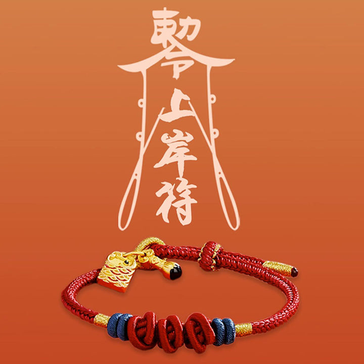 Buddha Stones925スターリングシルバー 鯉チャーム 富と成功の編み込みブレスレット
