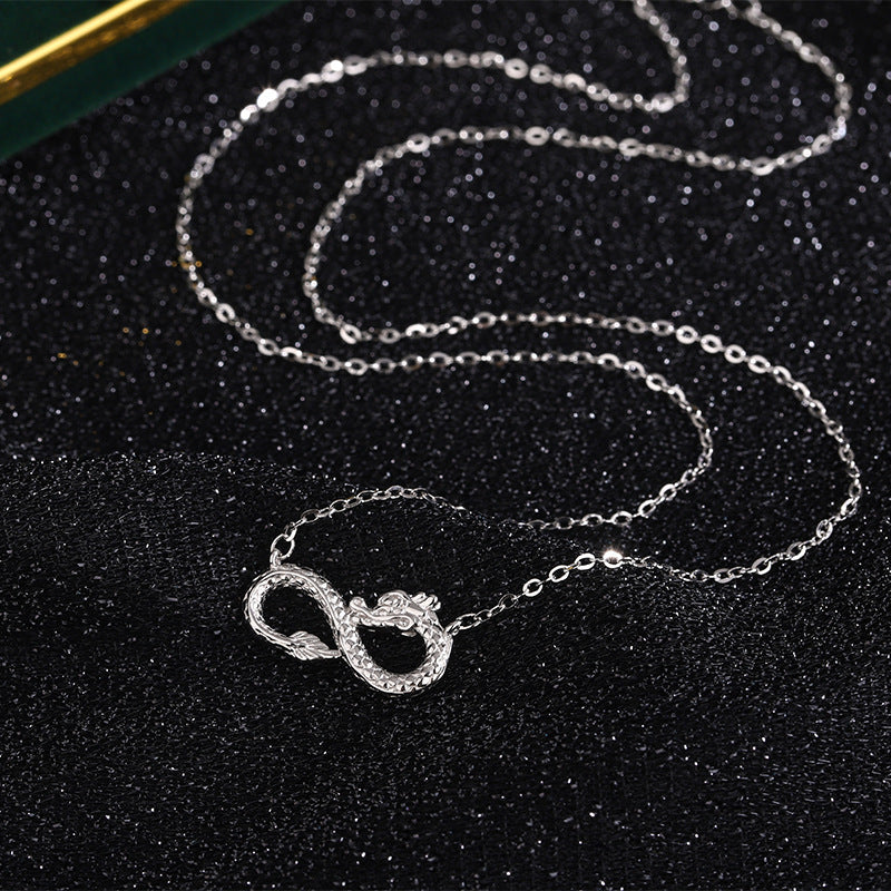 Buddha Stones999スターリングシルバー 龍年エンドレスノット成功ネックレスペンダント