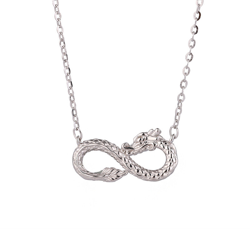 Buddha Stones999スターリングシルバー 龍年エンドレスノット成功ネックレスペンダント