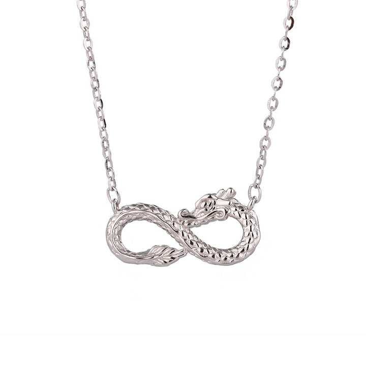Buddha Stones999スターリングシルバー 龍年エンドレスノット成功ネックレスペンダント