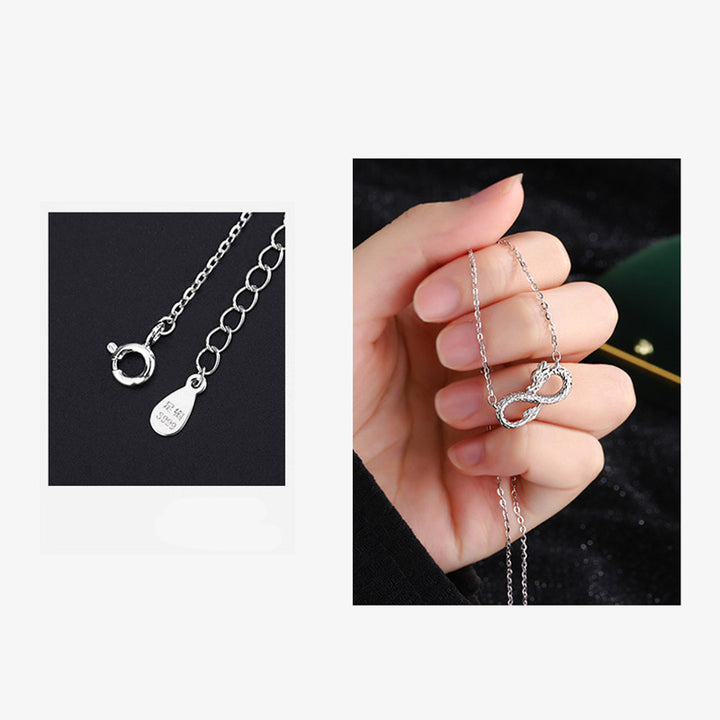 Buddha Stones999スターリングシルバー 龍年エンドレスノット成功ネックレスペンダント