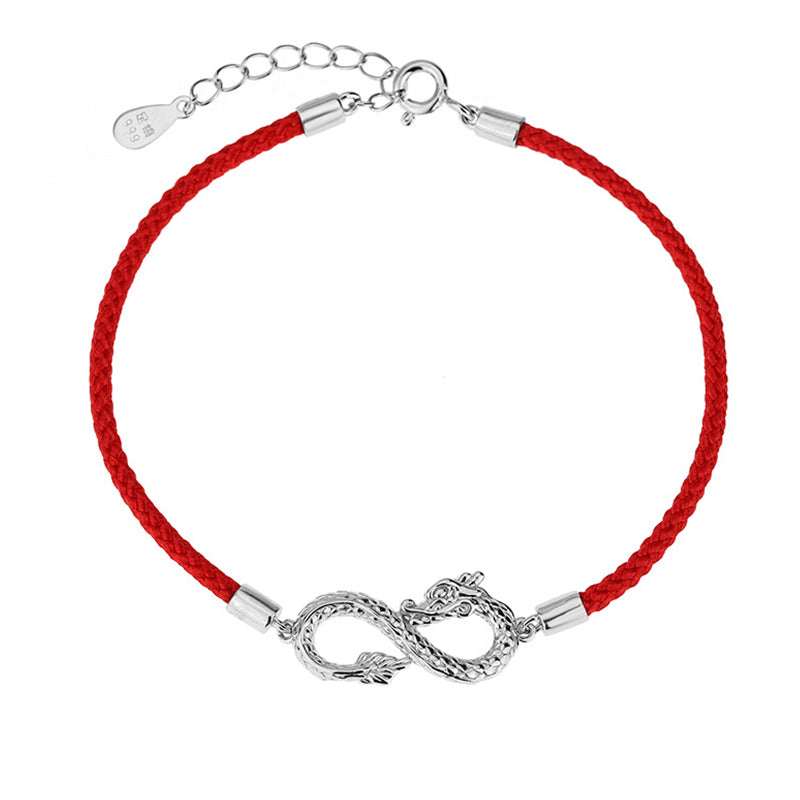 龍年Buddha Stones999スターリングシルバーエンドレスノット幸運守護ブレスレット - image 8