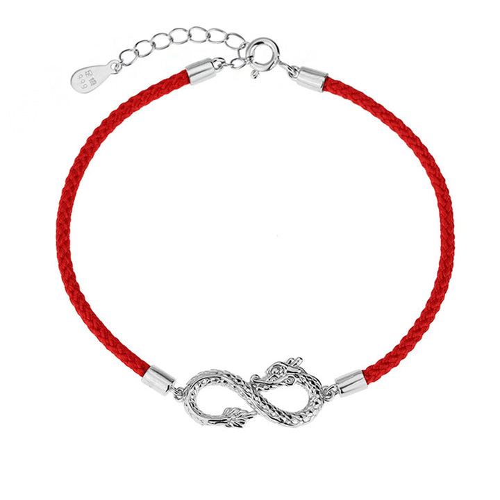 龍年Buddha Stones999スターリングシルバーエンドレスノット幸運守護ブレスレット - image 8