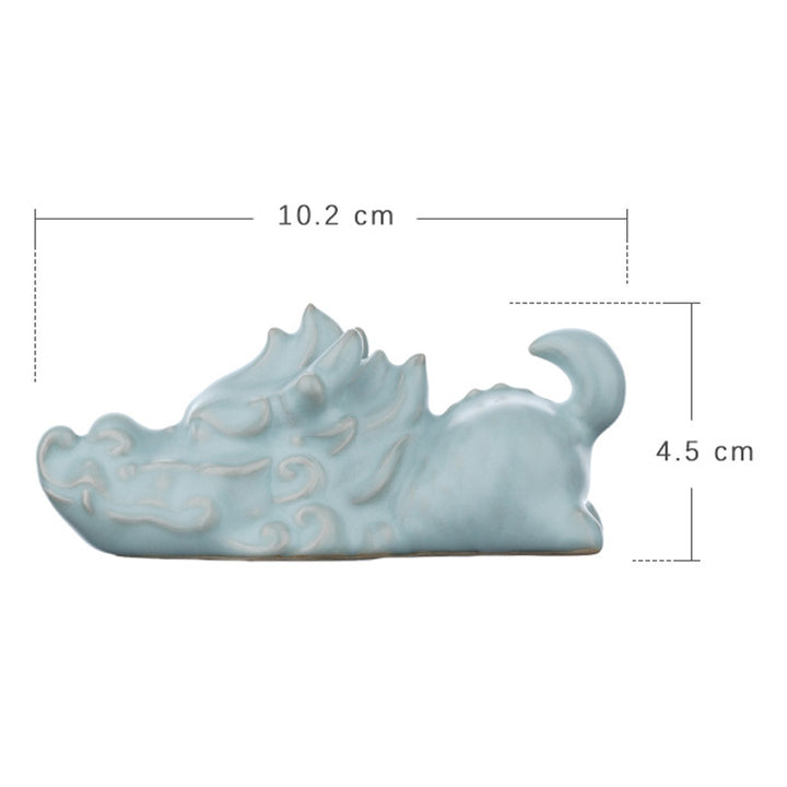 龍年幸運Buddha Stones陶器ティーペットホーム置物装飾