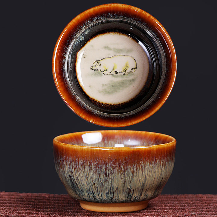 Buddha Stones12 干支柄 陶器ティーカップ カンフージャン 中国占星術 ティーカップ 73ml