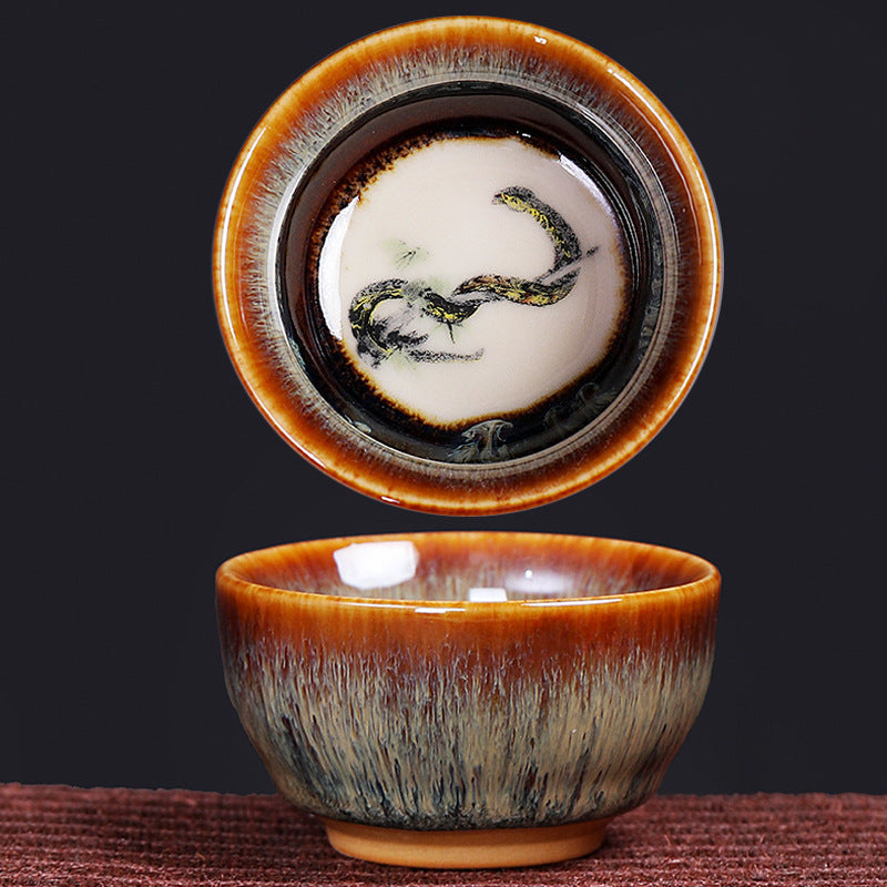 Buddha Stones12 干支柄 陶器ティーカップ カンフージャン 中国占星術 ティーカップ 73ml