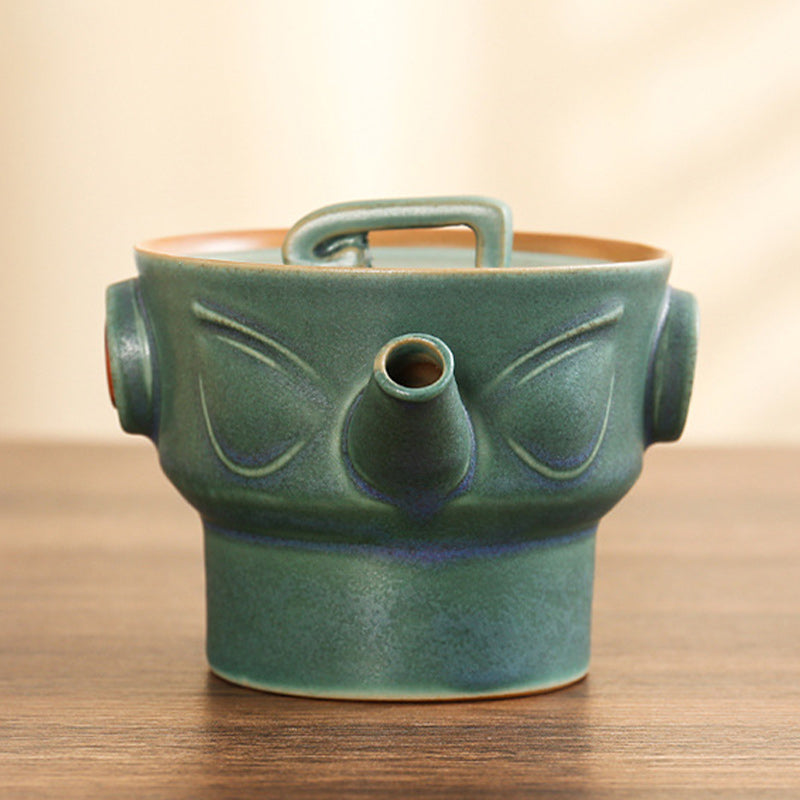 Buddha Stones三星堆陶器ティーカップ カンフーティーカップ バッグ付き