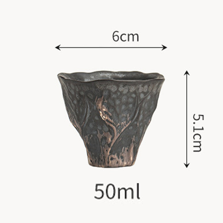 Buddha Stones蓮の花型 禅 陶器 ティーカップ カンフー ティーカップ 50ml