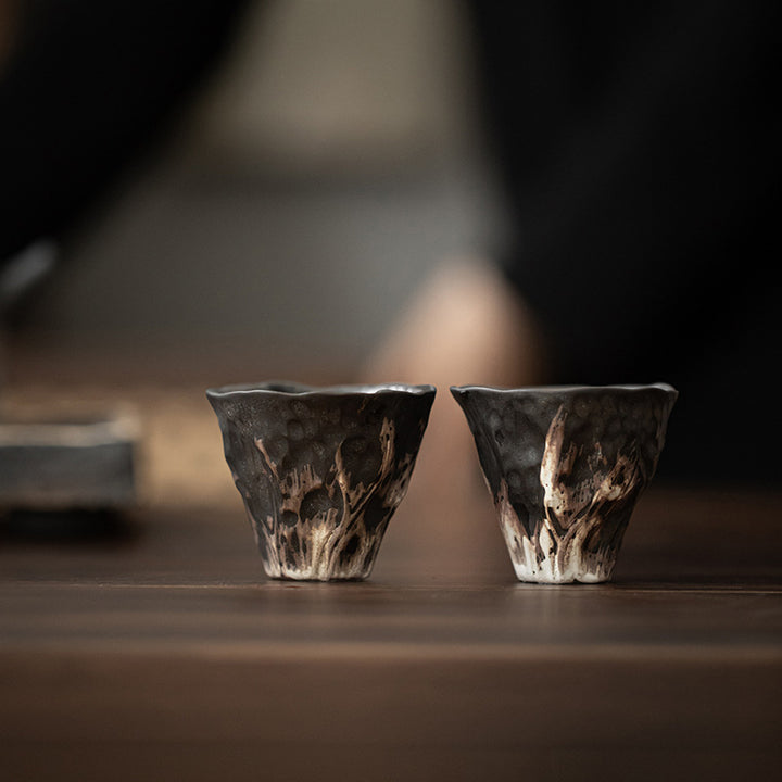 Buddha Stones蓮の花型 禅 陶器 ティーカップ カンフー ティーカップ 50ml
