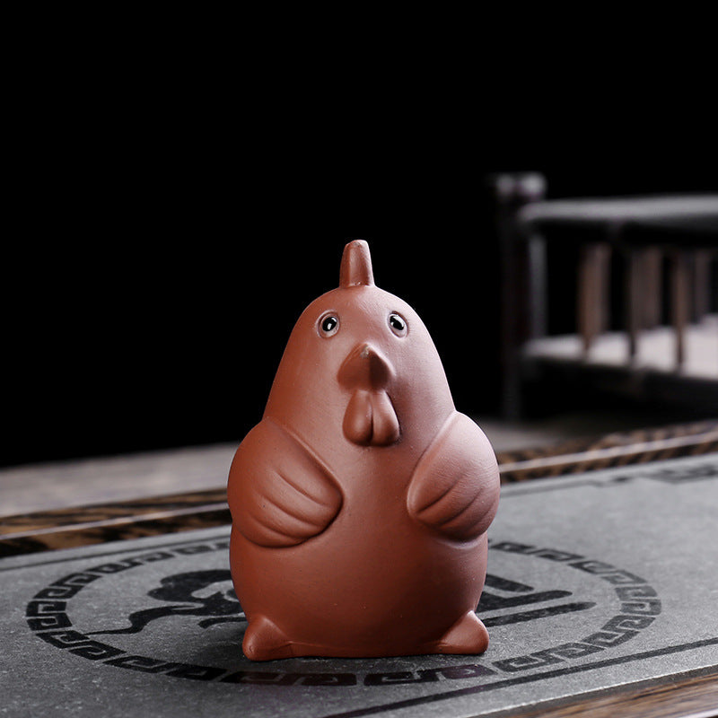 Buddha Stones十二支 紫粘土 富 陶器 ティーペット 置物 装飾 - 雄鶏 4.8cm×5.7cm×7.3cm - image 14
