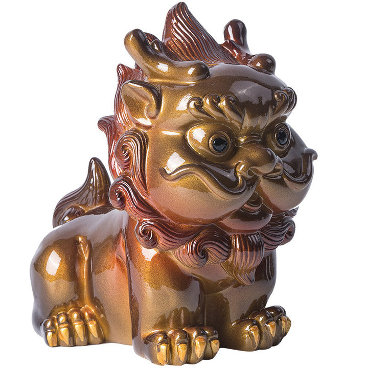 Buddha Stones色が変わる小さな貔貅 樹脂製 ティーペット 富の家の置物 装飾