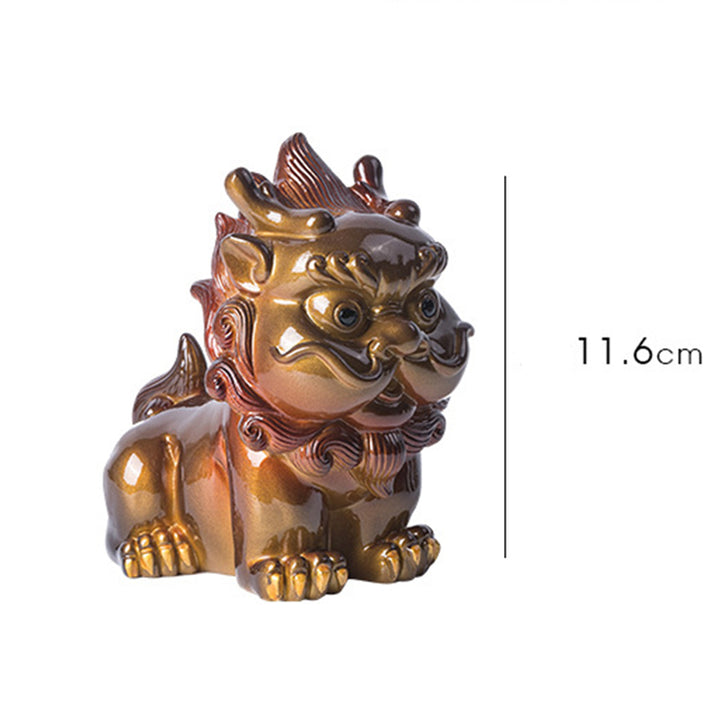Buddha Stones色が変わる小さな貔貅 樹脂製 ティーペット 富の家の置物 装飾