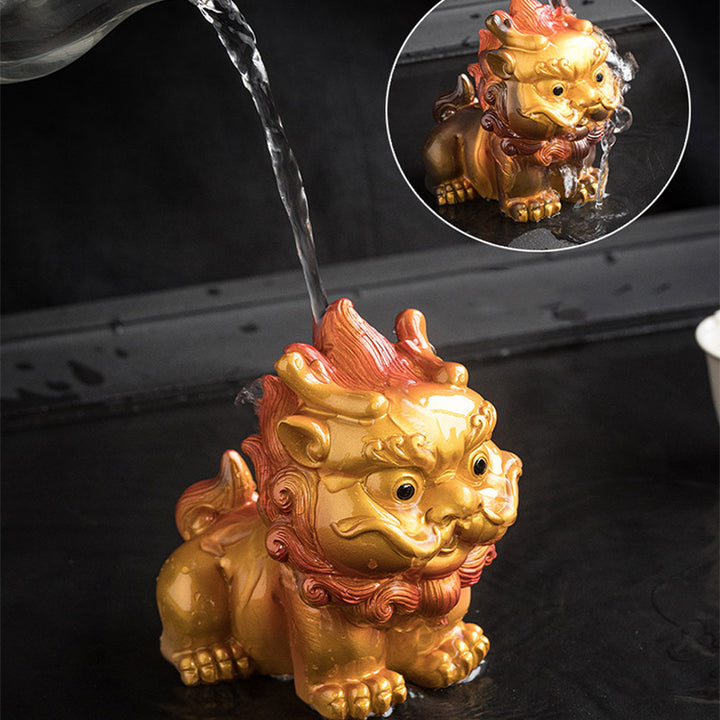 Buddha Stones色が変わる小さな貔貅 樹脂製 ティーペット 富の家の置物 装飾 - image 6