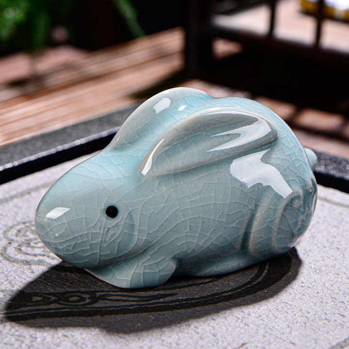 Buddha Stones十二支 富 陶器 ティーペット 置物 家 装飾 - ウサギ 9cm×5cm×4.5cm - image 10