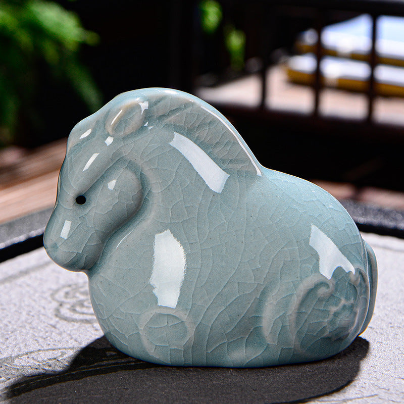 Buddha Stones十二支 富 陶器 ティーペット 置物 家 装飾 - 馬 7.5cm×5cm×6cm - image 14